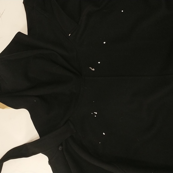 Vintage Black Wool Cape Hooded 40" Long Deep Hood Neck Tie Holes Costume or Fix - Picture 12 of 12